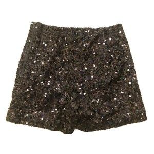French Connection Black/Rainbow sequin Dress shorts Size 2